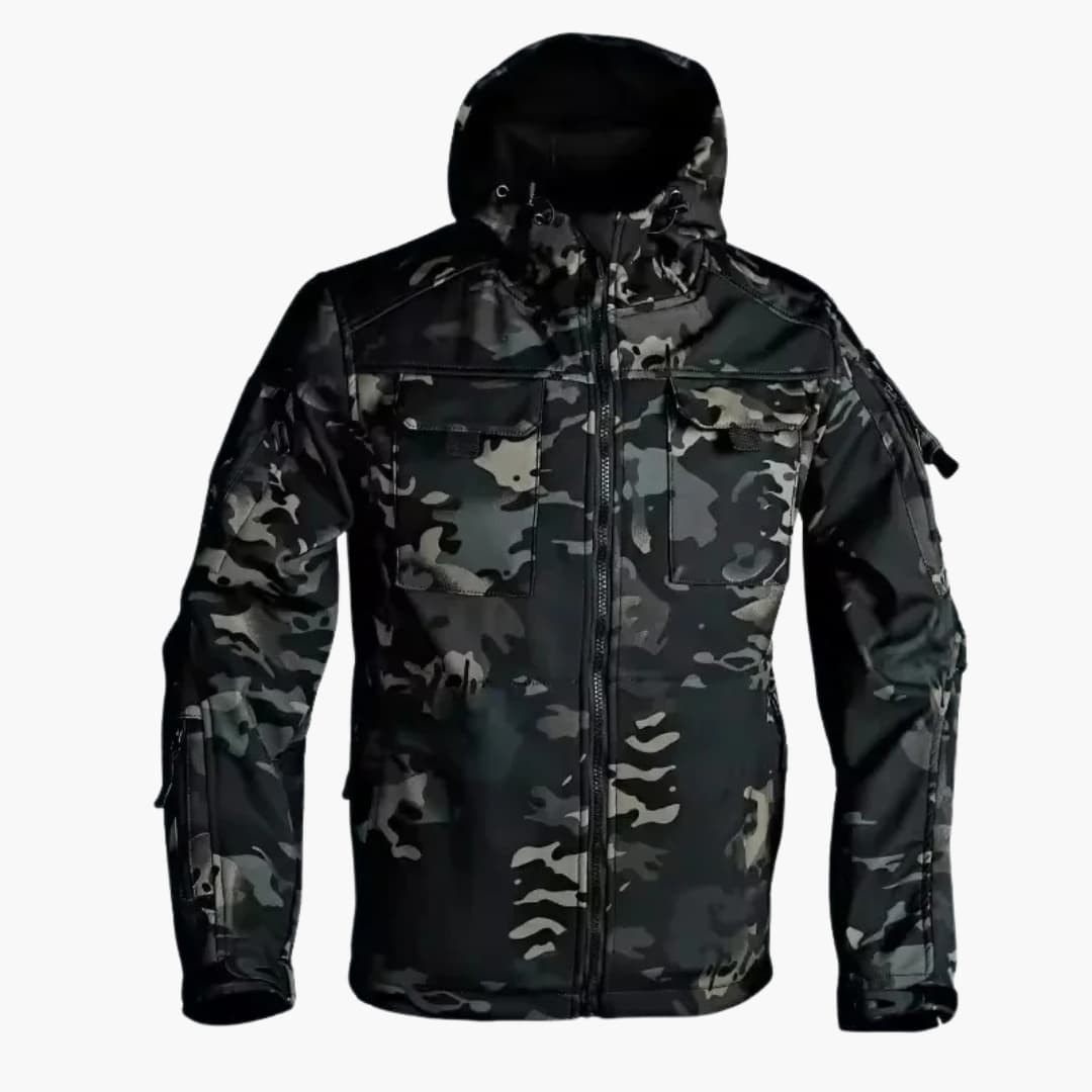 Elarova | Herren Softshelljacke mit Frontreißverschluss und verstellbarer Kapuze