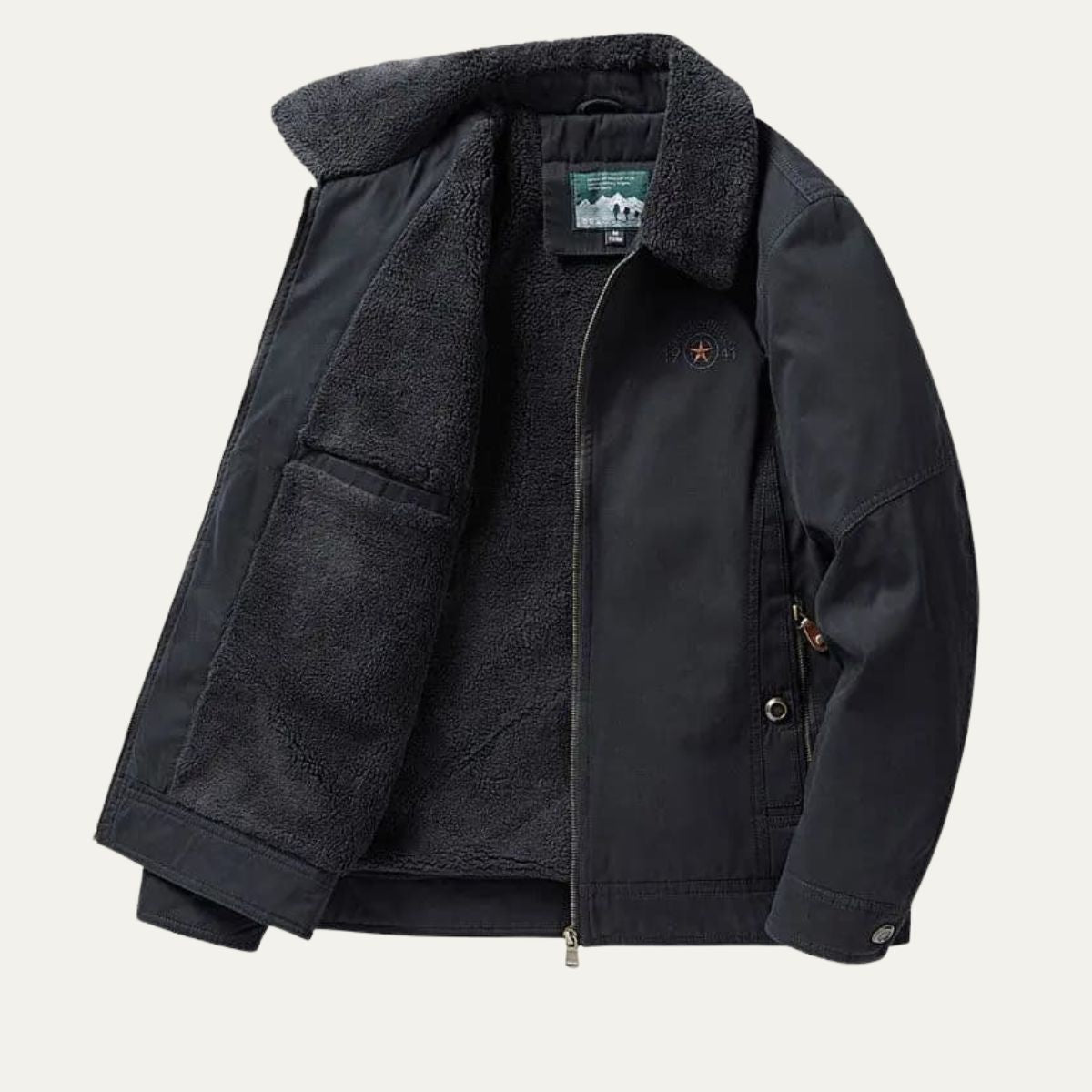 Elarova | Herren-Softshelljacke mit Sherpa-Futter und Reißverschluss