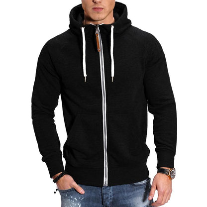 Elarova | Herren Sportjacke mit Kapuze und Reißverschluss