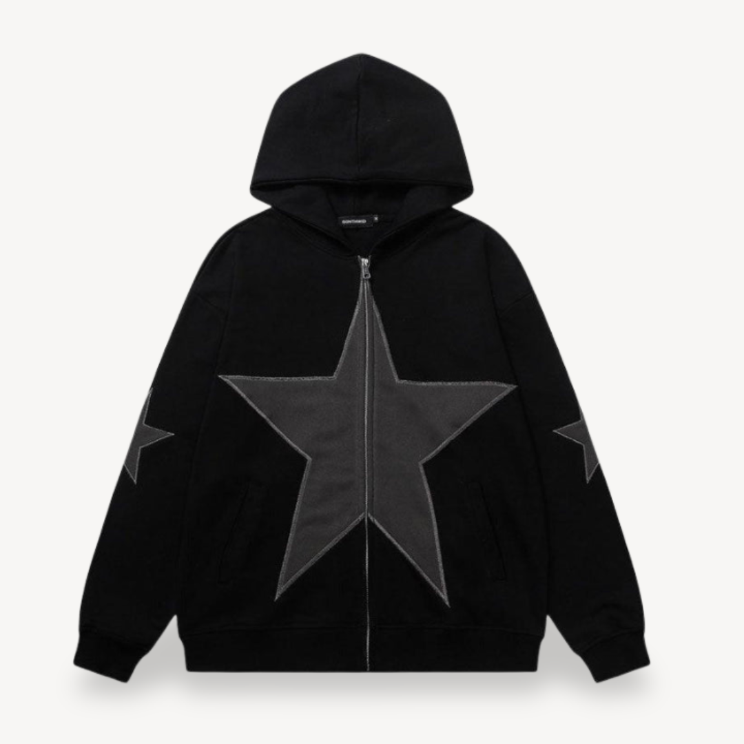 Elarova | Herren Star Zip-Up Hoodie