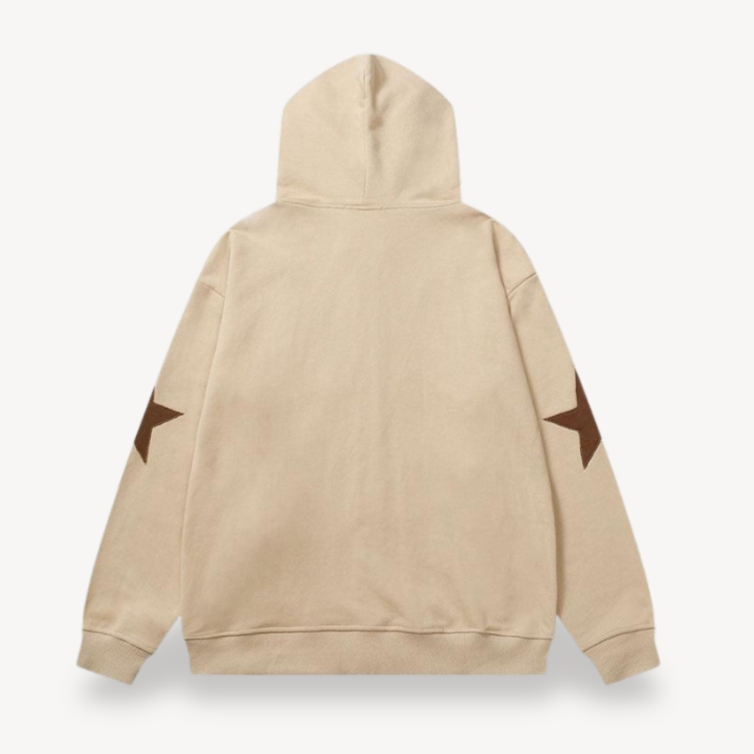 Elarova | Herren Star Zip-Up Hoodie