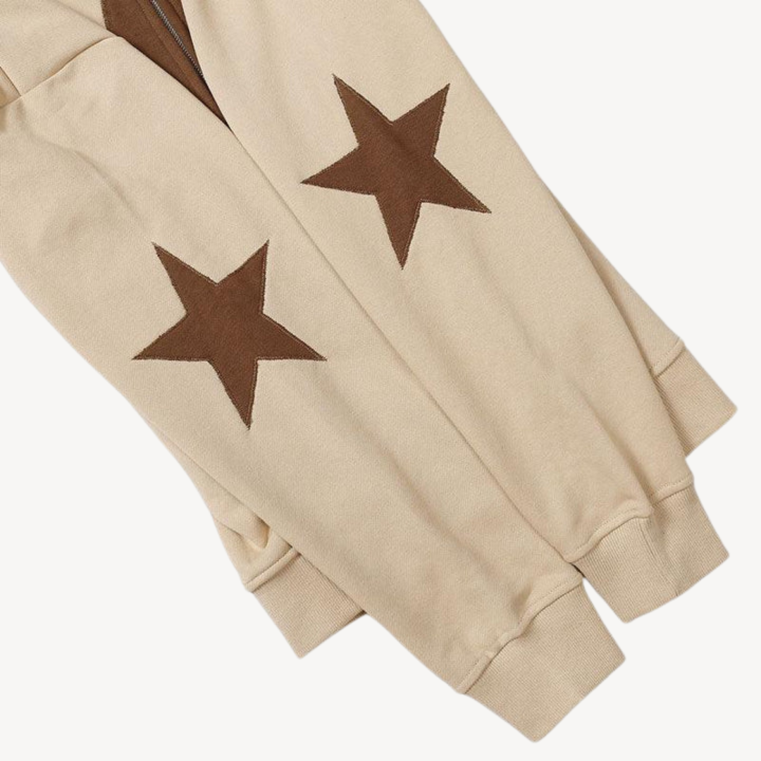 Elarova | Herren Star Zip-Up Hoodie