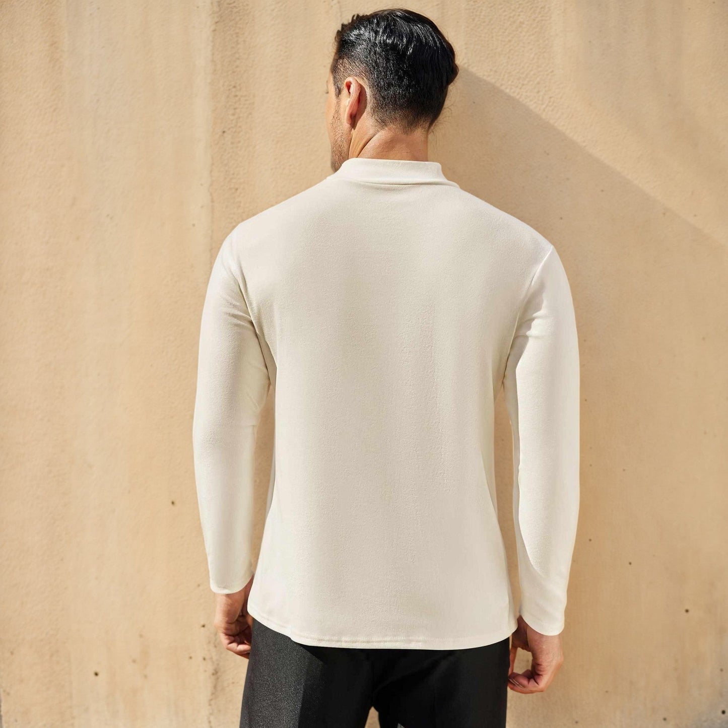 Elarova | Herren Stehkragen Pullover aus weichem Baumwollmix