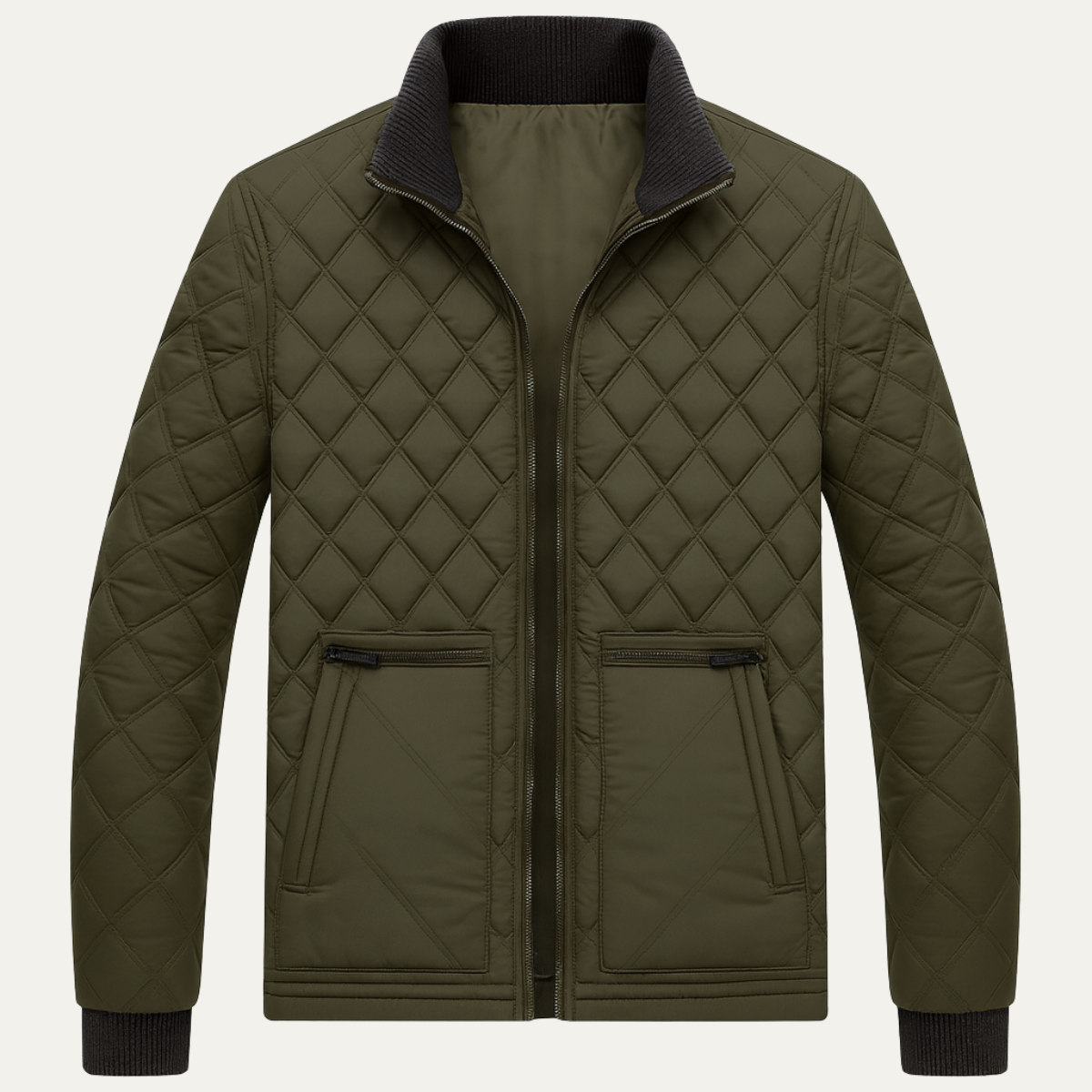 Elarova | Herren-Steppjacke im Vintage-Stil mit Reißverschluss