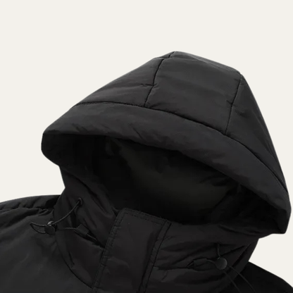 Elarova | Herren-Steppjacke in kastenförmiger, hüftlanger Form