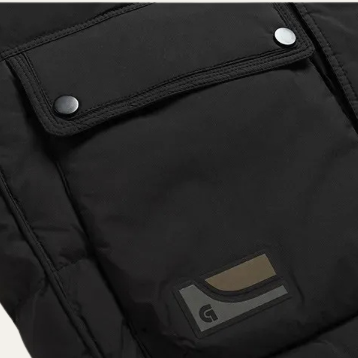 Elarova | Herren-Steppjacke in kastenförmiger, hüftlanger Form