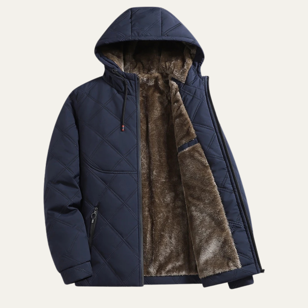 Elarova | Herren-Steppjacke mit Kapuze