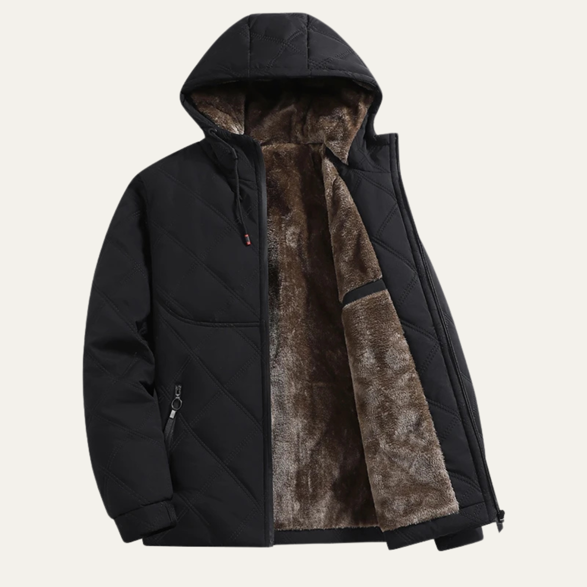 Elarova | Herren-Steppjacke mit Kapuze
