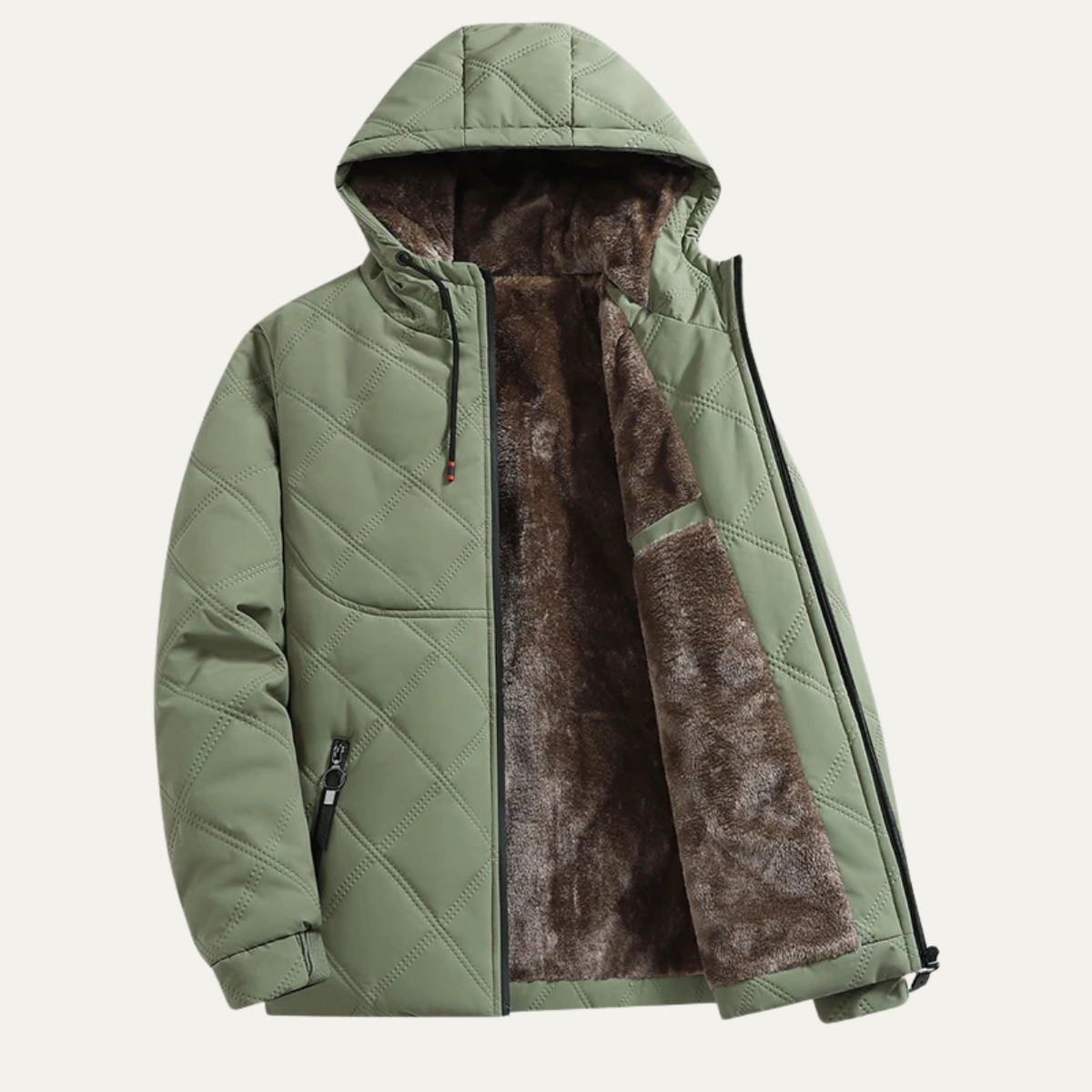 Elarova | Herren-Steppjacke mit Kapuze