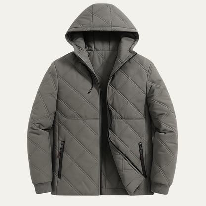 Elarova | Herren-Steppjacke mit Kapuze