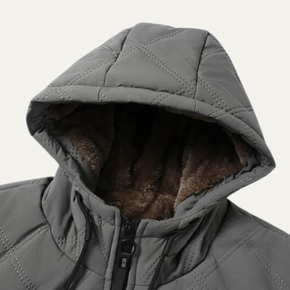 Elarova | Herren-Steppjacke mit Kapuze