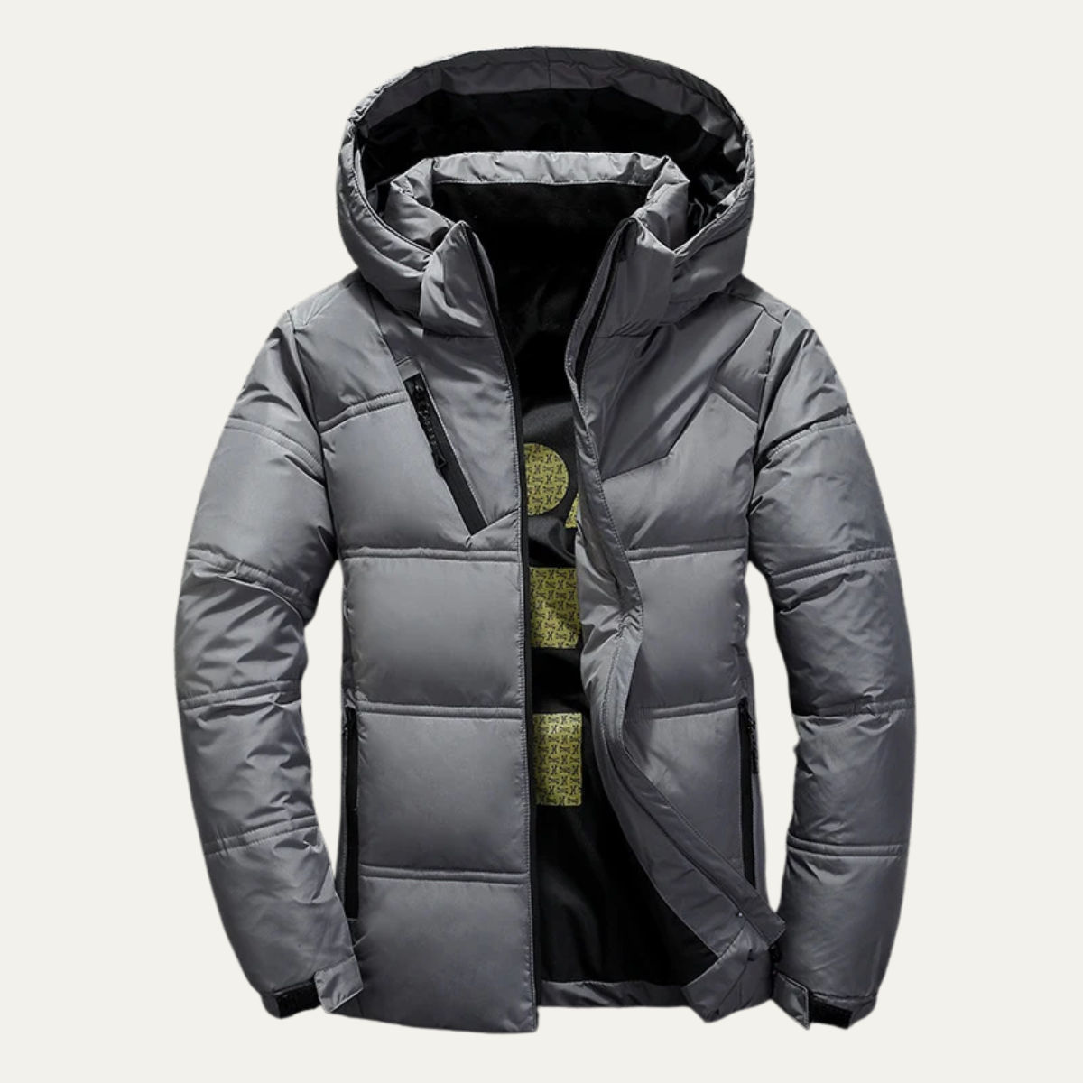 Elarova | Herren-Steppjacke mit Kapuze und Daunenfüllung