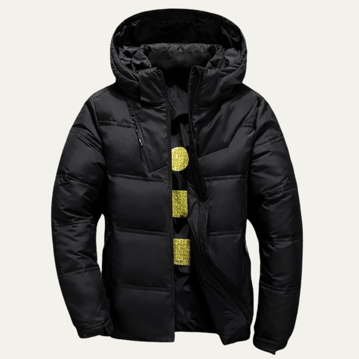 Elarova | Herren-Steppjacke mit Kapuze und Daunenfüllung