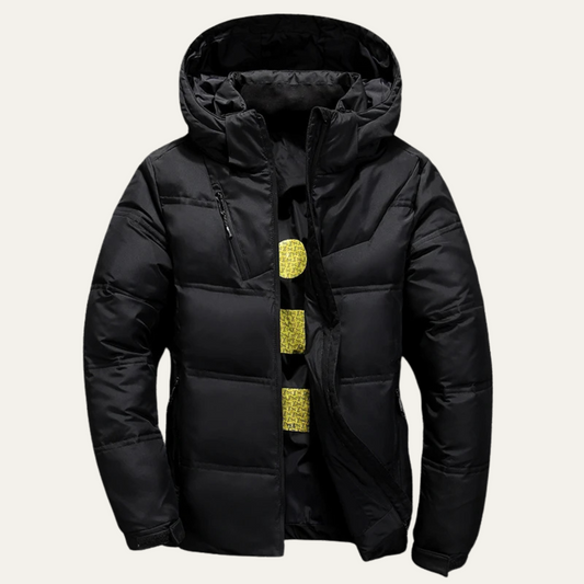 Elarova | Herren-Steppjacke mit Kapuze und Daunenfüllung