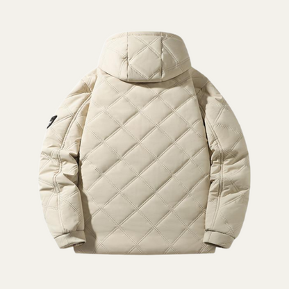 Elarova | Herren-Steppjacke mit Kapuze und Rautensteppung