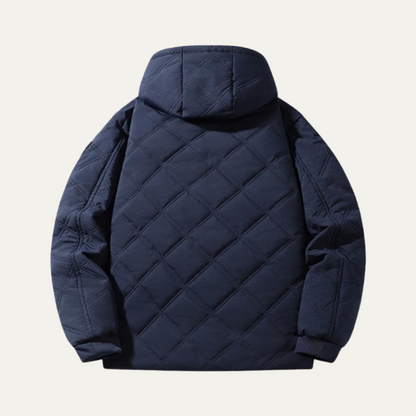 Elarova | Herren-Steppjacke mit Kapuze und Rautensteppung