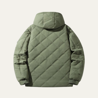 Elarova | Herren-Steppjacke mit Kapuze und Rautensteppung