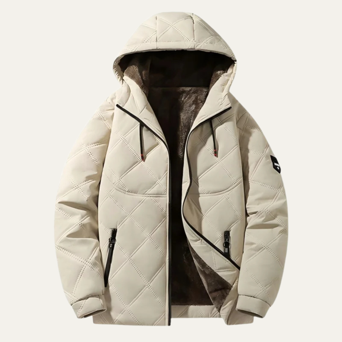 Elarova | Herren-Steppjacke mit Kapuze und Rautensteppung