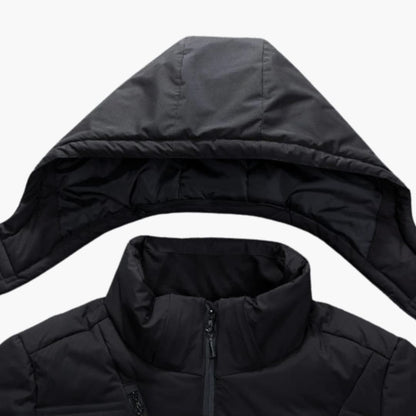Elarova | Herren Steppjacke mit Kapuze und Reißverschlusstaschen