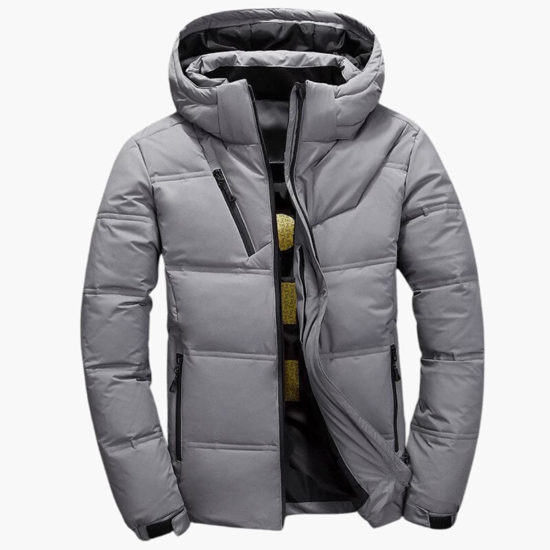 Elarova | Herren Steppjacke mit Kapuze und Reißverschlusstaschen