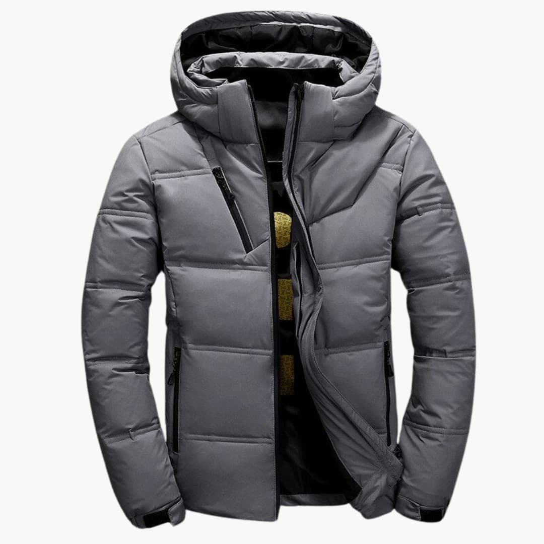 Elarova | Herren Steppjacke mit Kapuze und Reißverschlusstaschen