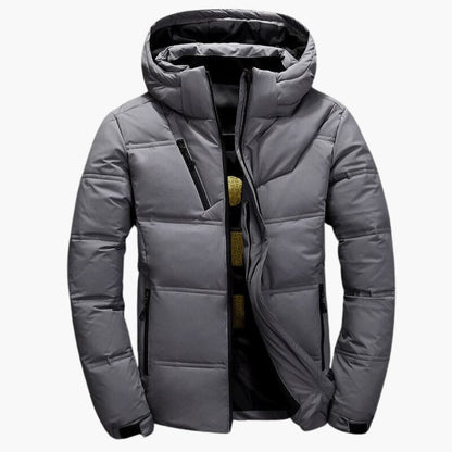 Elarova | Herren Steppjacke mit Kapuze und Reißverschlusstaschen