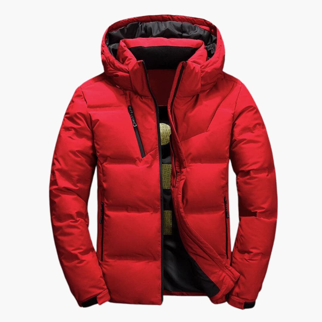 Elarova | Herren Steppjacke mit Kapuze und Reißverschlusstaschen