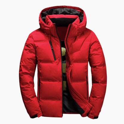 Elarova | Herren Steppjacke mit Kapuze und Reißverschlusstaschen
