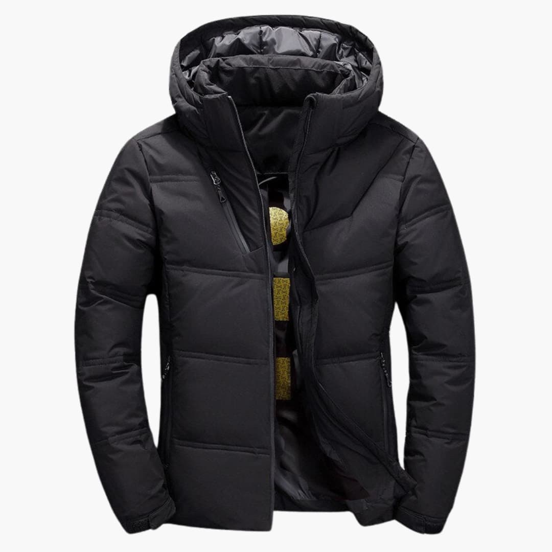 Elarova | Herren Steppjacke mit Kapuze und Reißverschlusstaschen