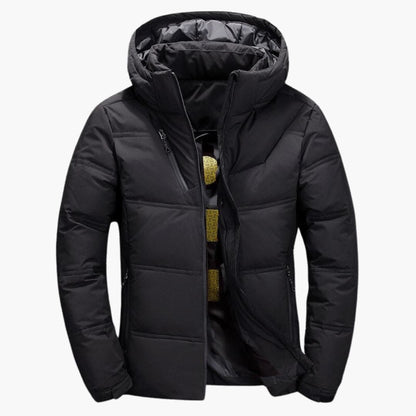 Elarova | Herren Steppjacke mit Kapuze und Reißverschlusstaschen