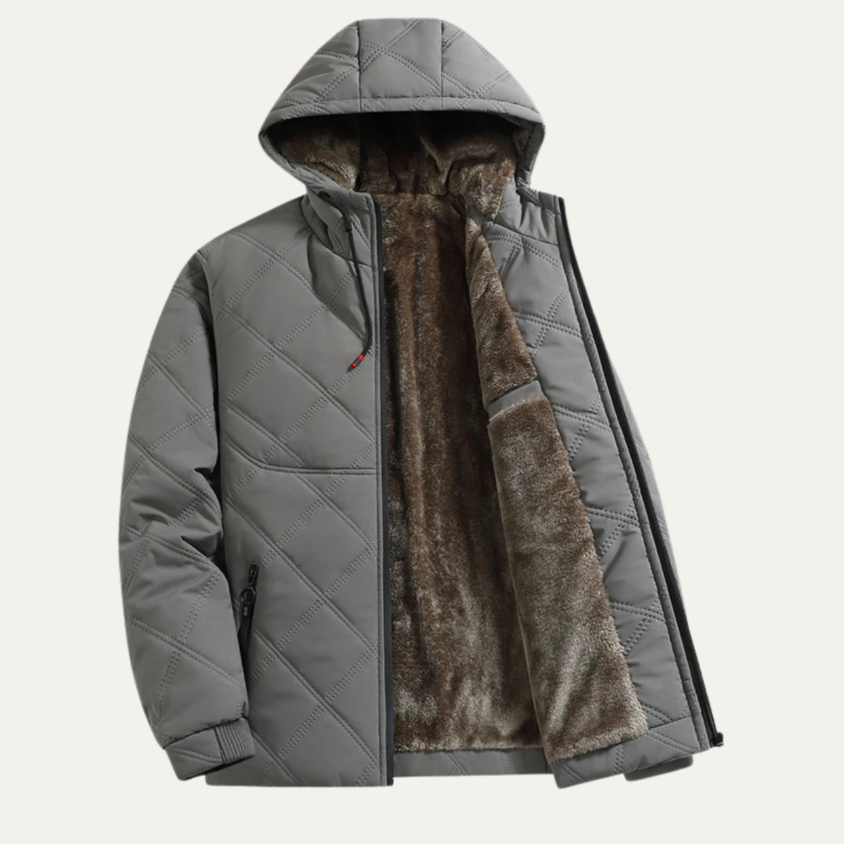 Elarova | Herren-Steppjacke mit Kapuze