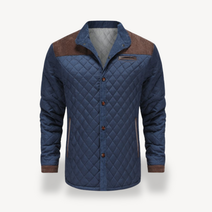 Elarova | Herren Steppjacke mit Knopfverschluss