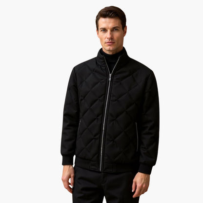 Elarova | Herren Steppjacke mit Reißverschluss und Rippenbündchen