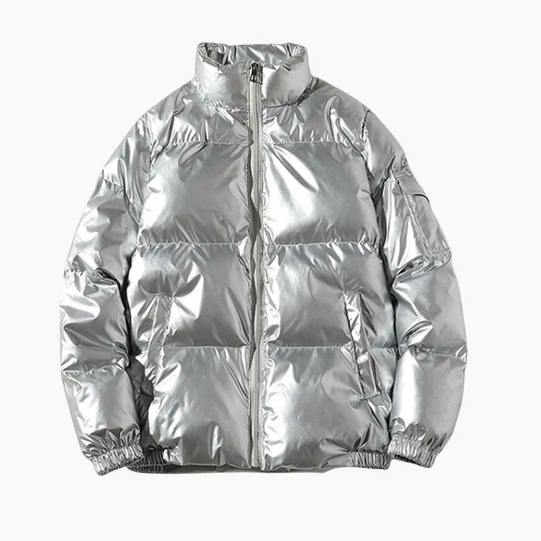 Elarova | Herren-Steppjacke mit Reißverschluss und Stehkragen