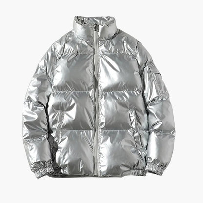 Elarova | Herren-Steppjacke mit Reißverschluss und Stehkragen