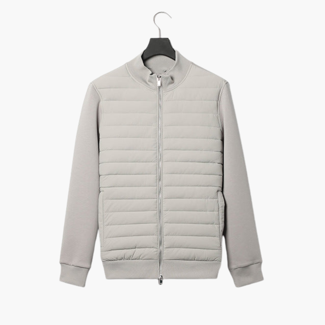 Elarova | Herren Steppjacke mit Reißverschluss und Stehkragen