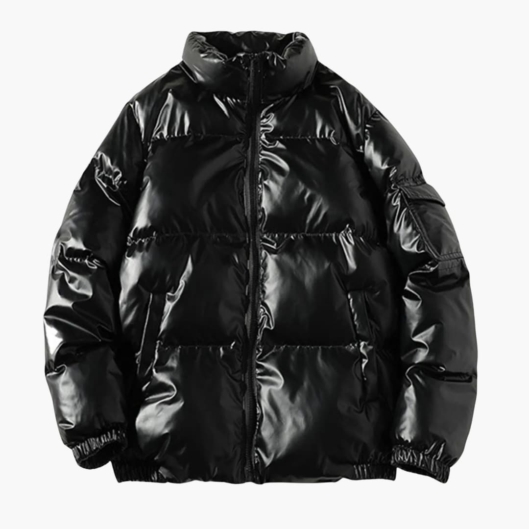 Elarova | Herren-Steppjacke mit Reißverschluss und Stehkragen