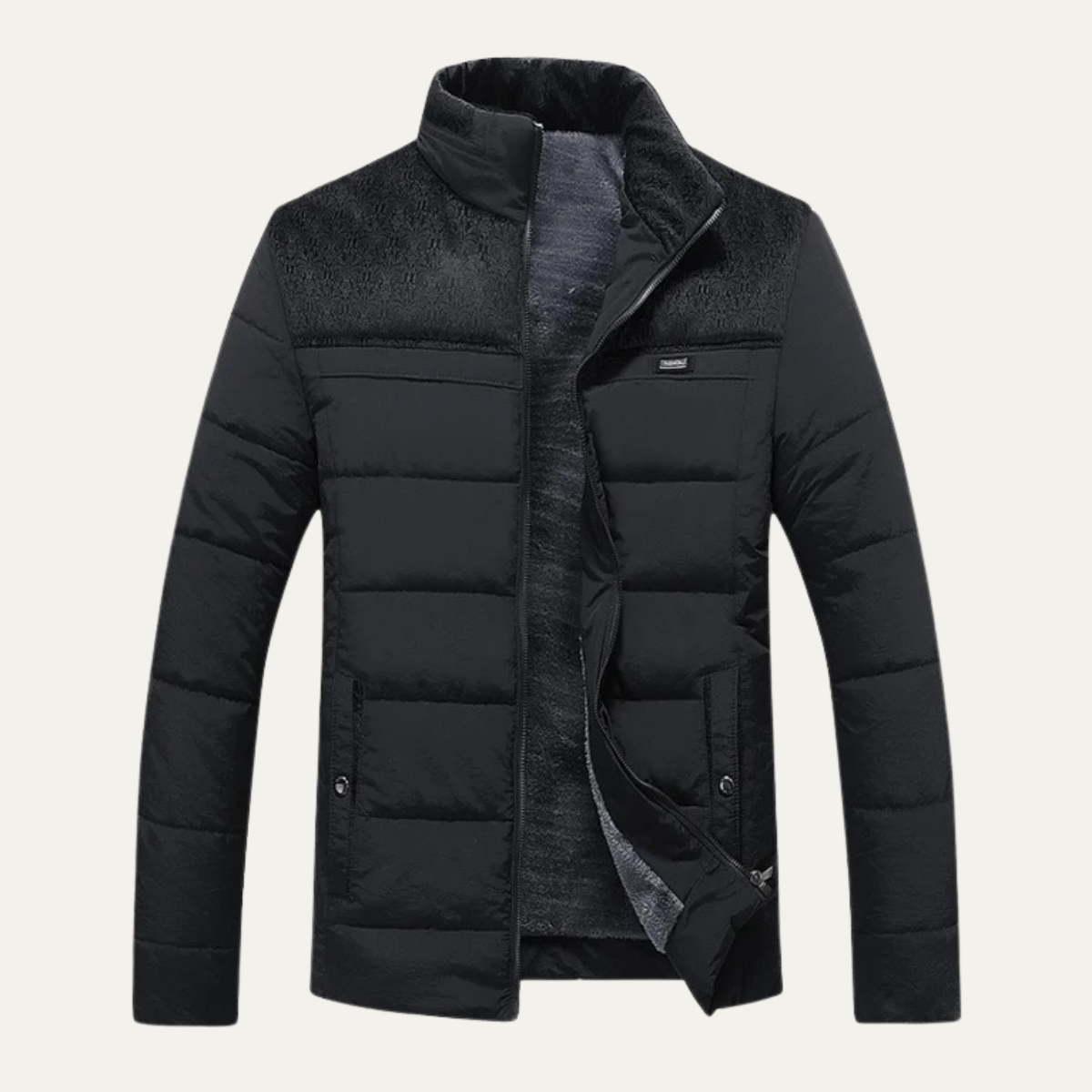Elarova | Herren-Steppjacke mit Sherpa-Futter