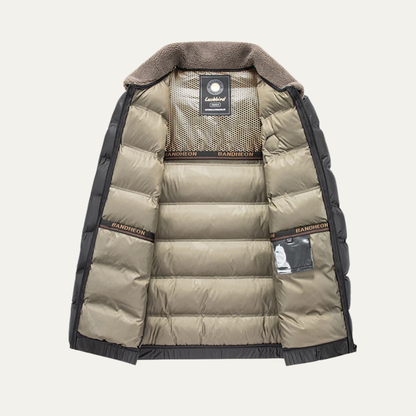 Elarova | Herren-Steppjacke mit Sherpa-Kragen