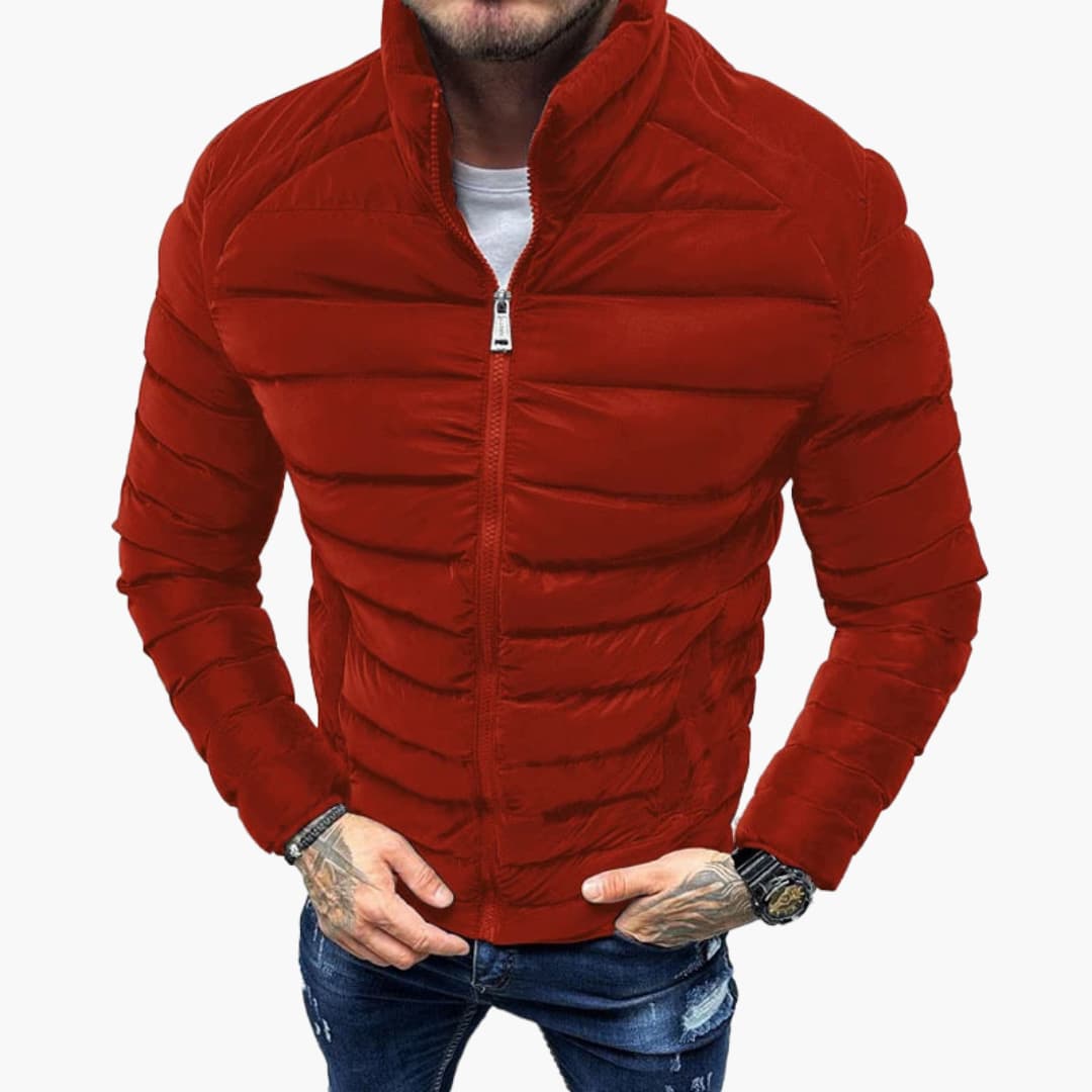 Elarova | Herren Steppjacke mit Slim Fit und hohem Kragen