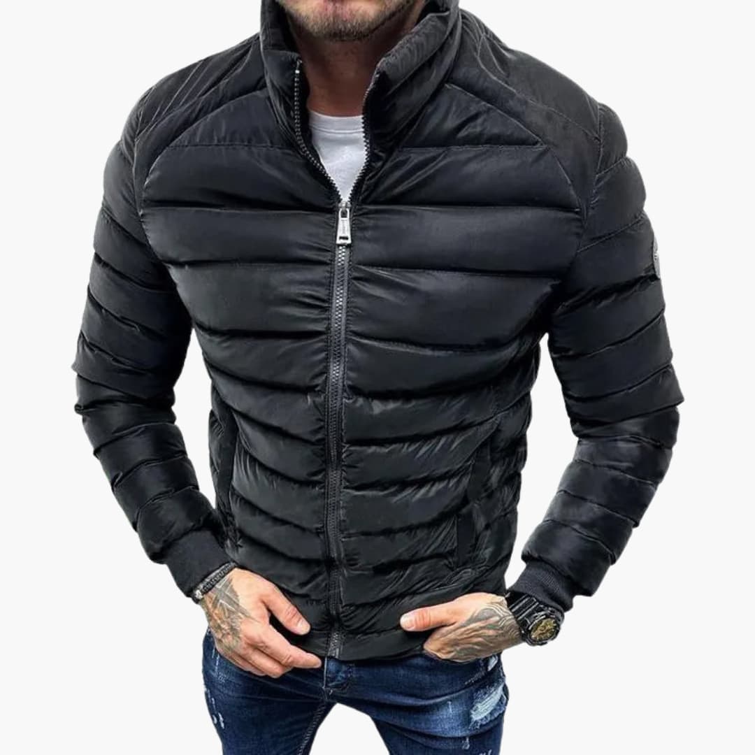 Elarova | Herren Steppjacke mit Slim Fit und hohem Kragen