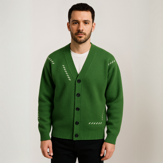Elarova | Herren-Strickjacke – Weiche Baumwollmischung