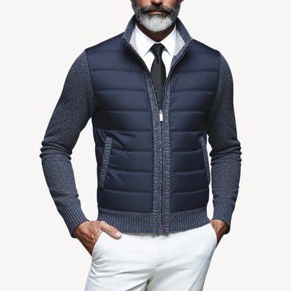 Elarova | Herren-Strickjacke mit Hybrid-Steppung