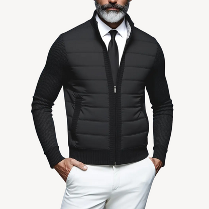 Elarova | Herren-Strickjacke mit Hybrid-Steppung