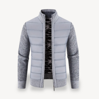 Elarova | Herren-Strickjacke mit Hybrid-Steppung