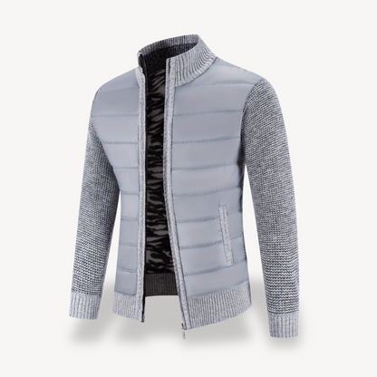 Elarova | Herren-Strickjacke mit Hybrid-Steppung