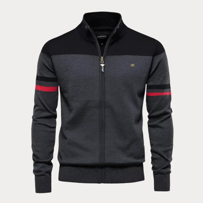 Elarova | Herren Strickjacke mit Reißverschluss