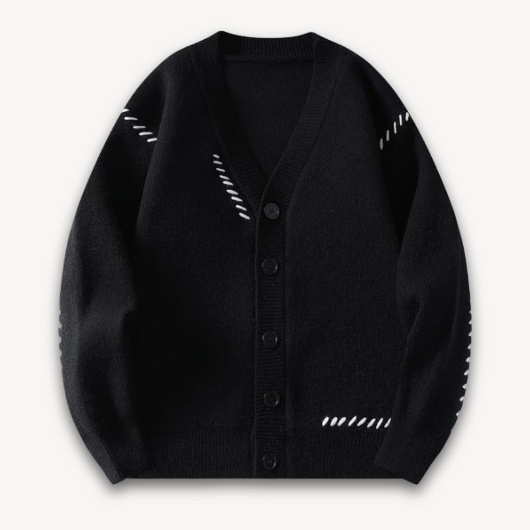 Elarova | Herren-Strickjacke – zum Knöpfen, weiche Wollmischung, lässige Winterkleidung