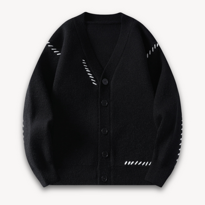 Elarova | Herren-Strickjacke – zum Knöpfen, weiche Wollmischung, lässige Winterkleidung