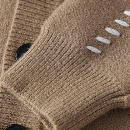 Elarova | Herren-Strickjacke – zum Knöpfen, weiche Wollmischung, lässige Winterkleidung